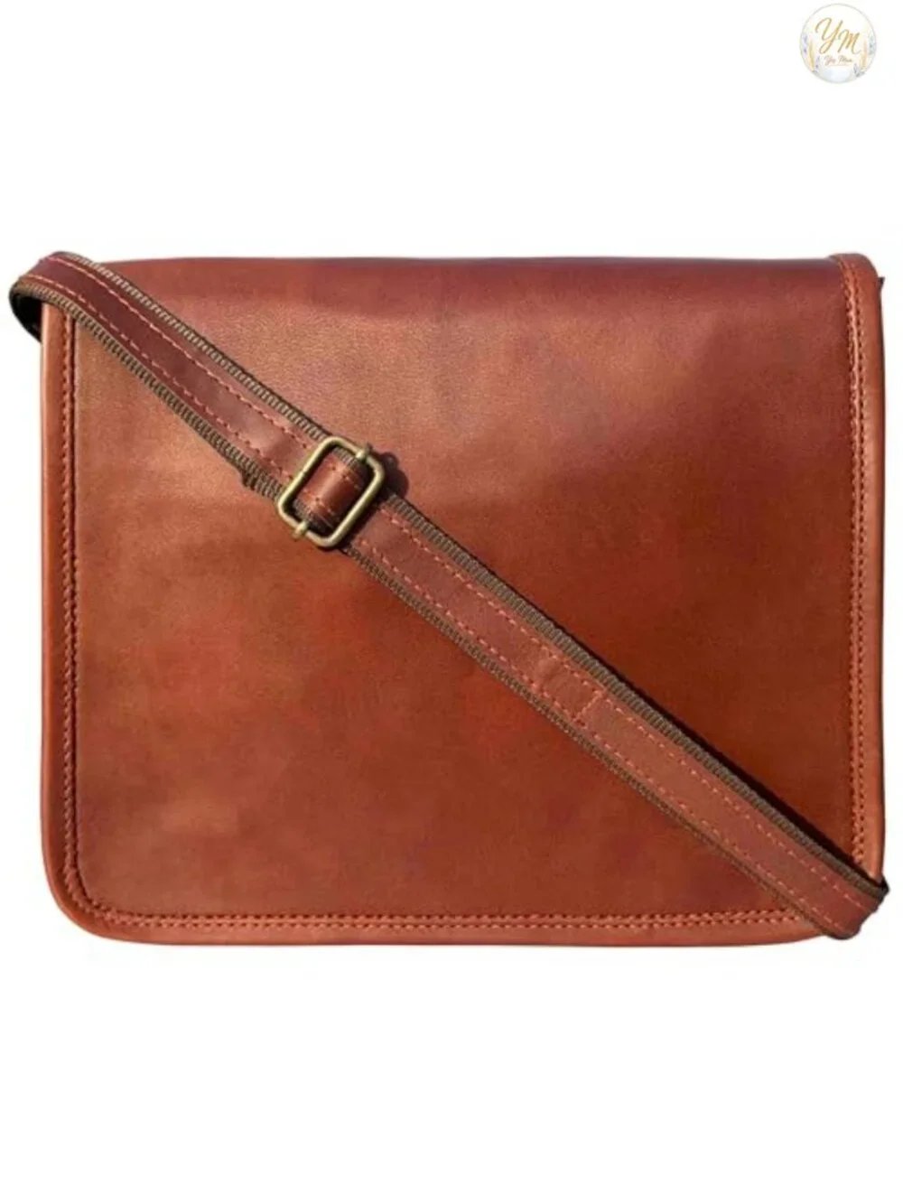 Genuine Goat Leather Messenger Bag Fits 10.5 Inch iPad - Small Crossbody
